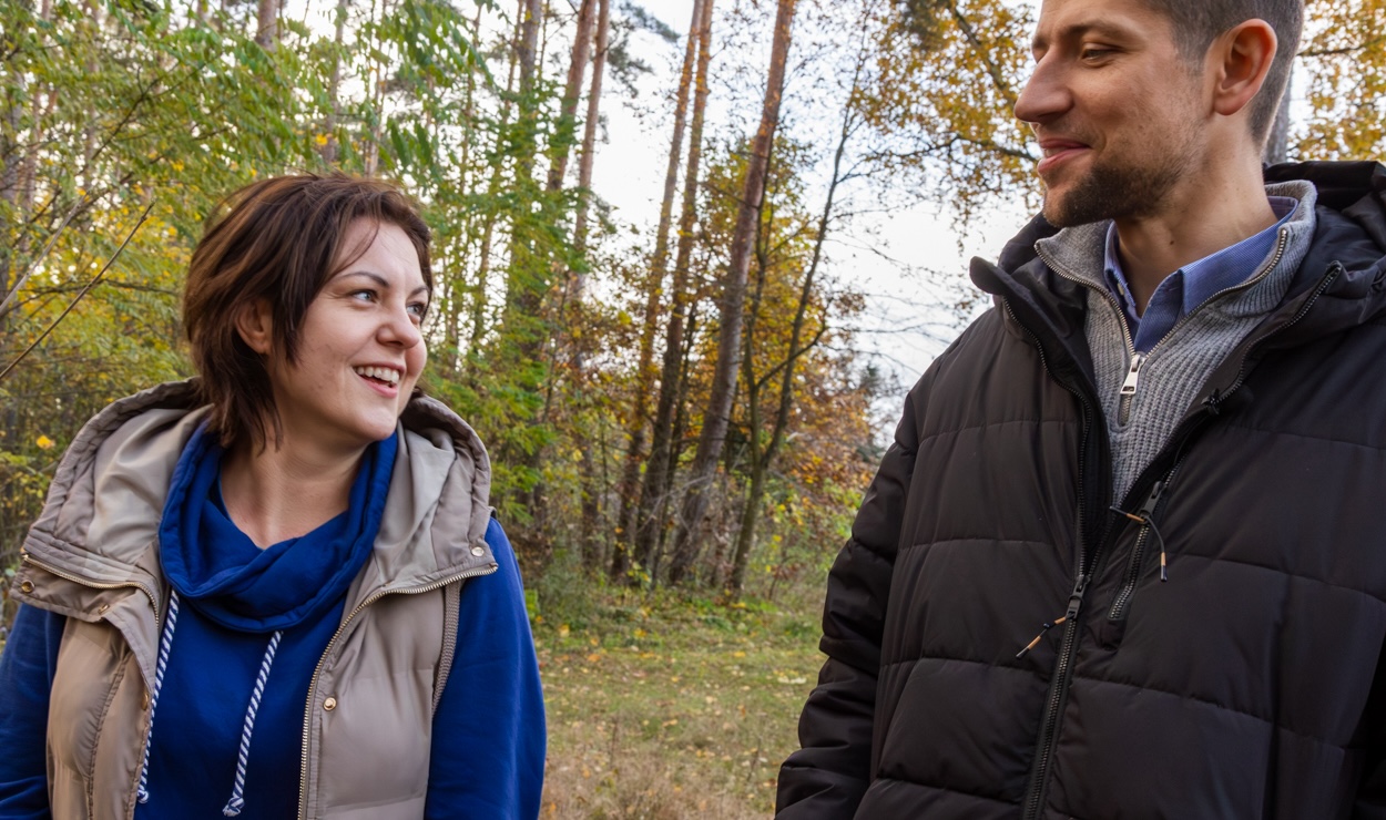 Basia i Roman podczas rozmowy o poście Daniela